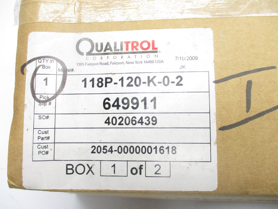 QUALITROL 118P-120-K-0-2 NSMP