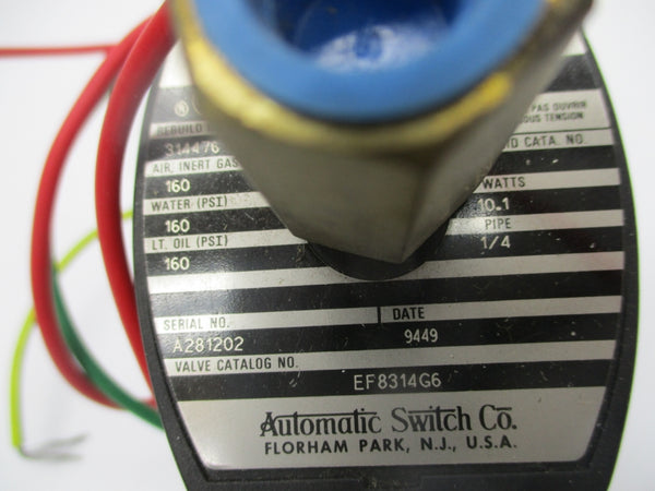 ASCO EF8314G6 110/120V 160PSI 1/4" NSNP