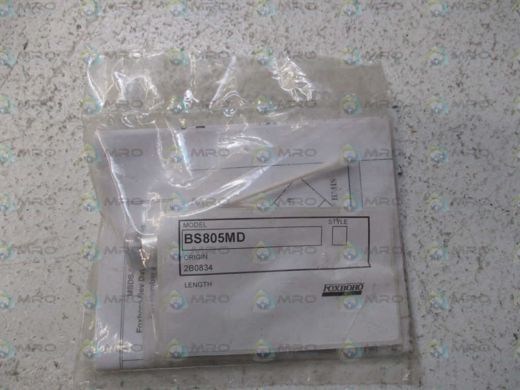 FOXBORO BS805MD ELECTRODE *NEW IN FACTORY BAG*