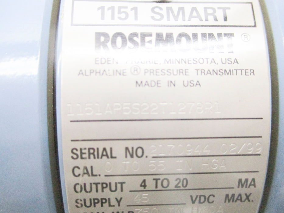 ROSEMOUNT 1151AP5S22T1278R1 NSNP