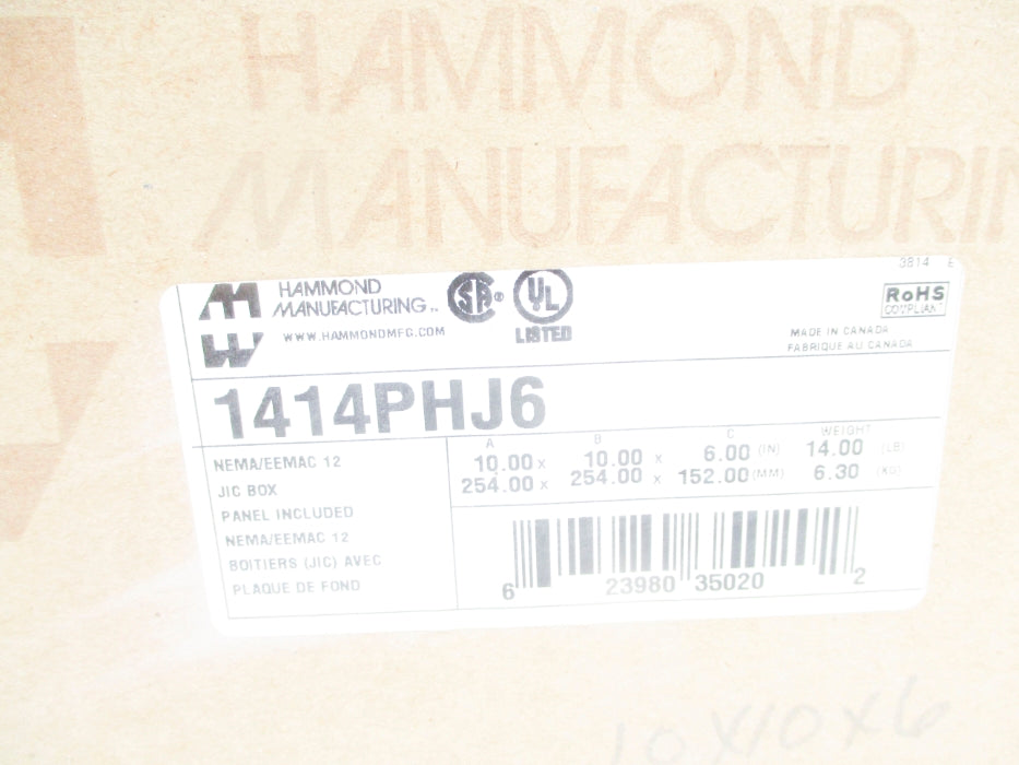 HAMMOND MANUFACTURING 1414PHJ6 NSMP