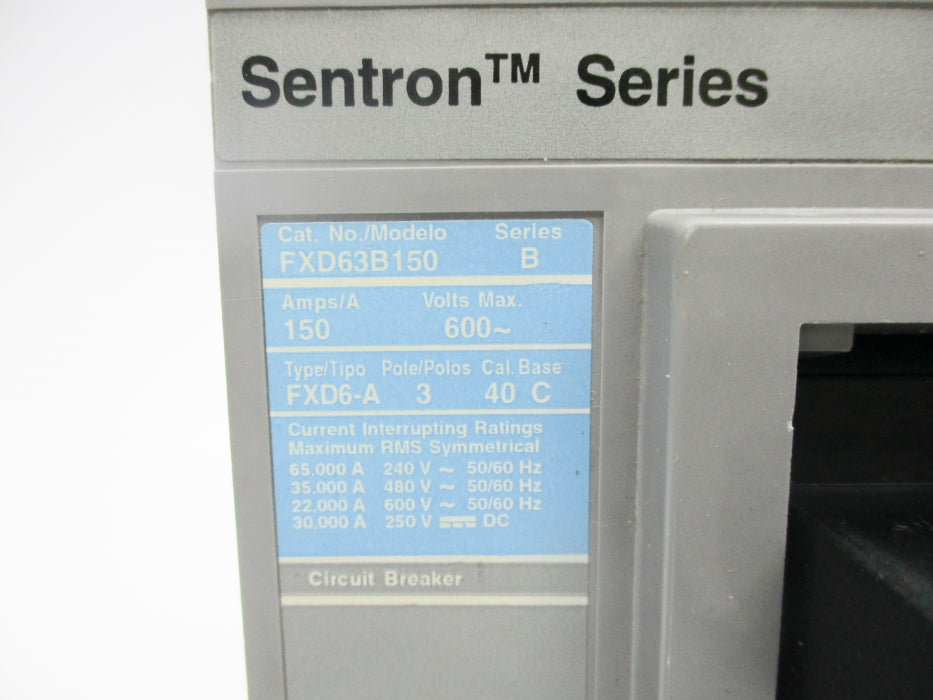 SIEMENS FXD63B150 SER. B 150A NSNP