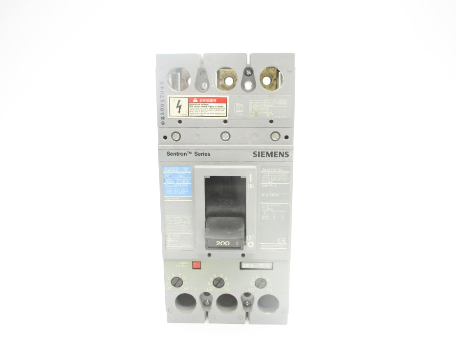 SIEMENS FXD63B200 SER. B 200A 600VAC UNMP