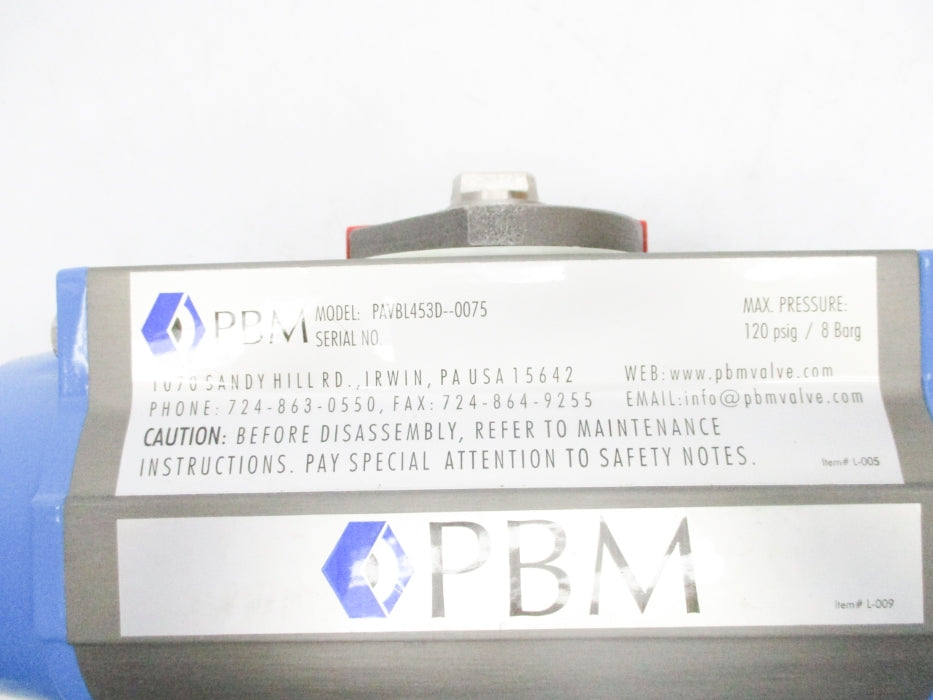 PBM PAVBL453D-0075 120PSIG NSNP