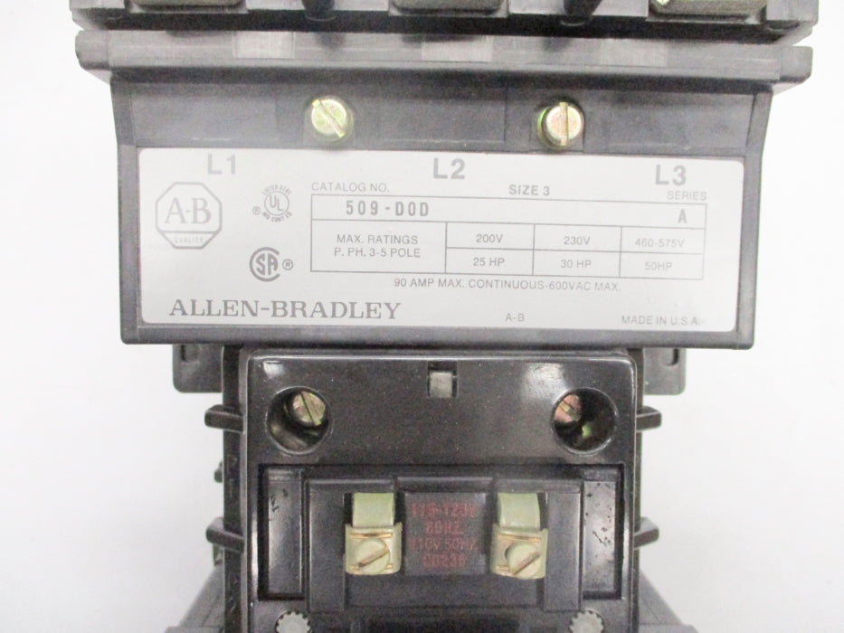 ALLEN BRADLEY 509-DOD SER. A (BR/YL) NSMP