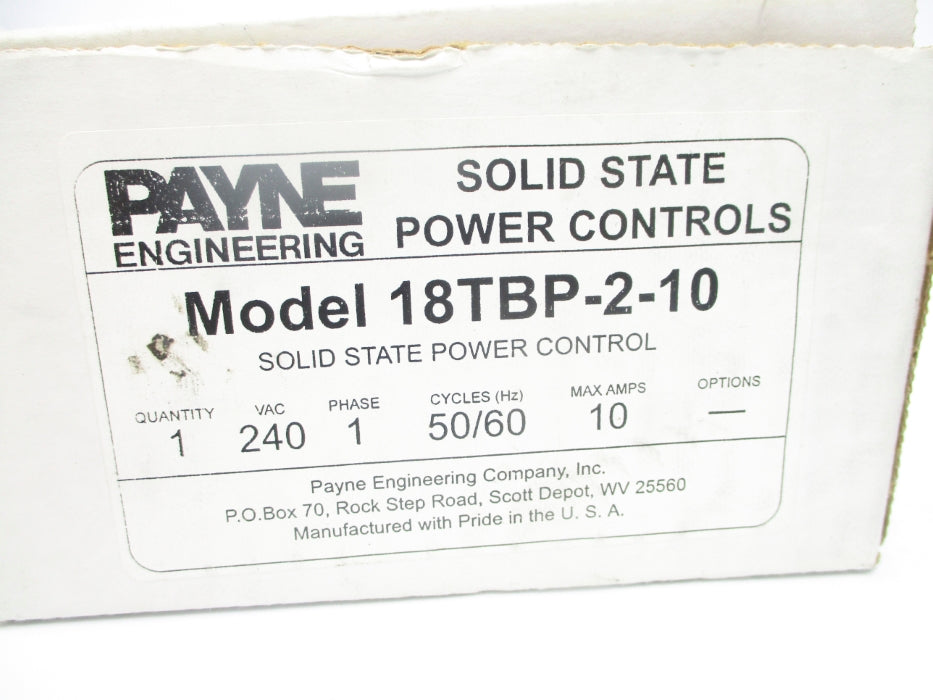 PAYNE ENGINEERING 18TBP-2-10 NSMP