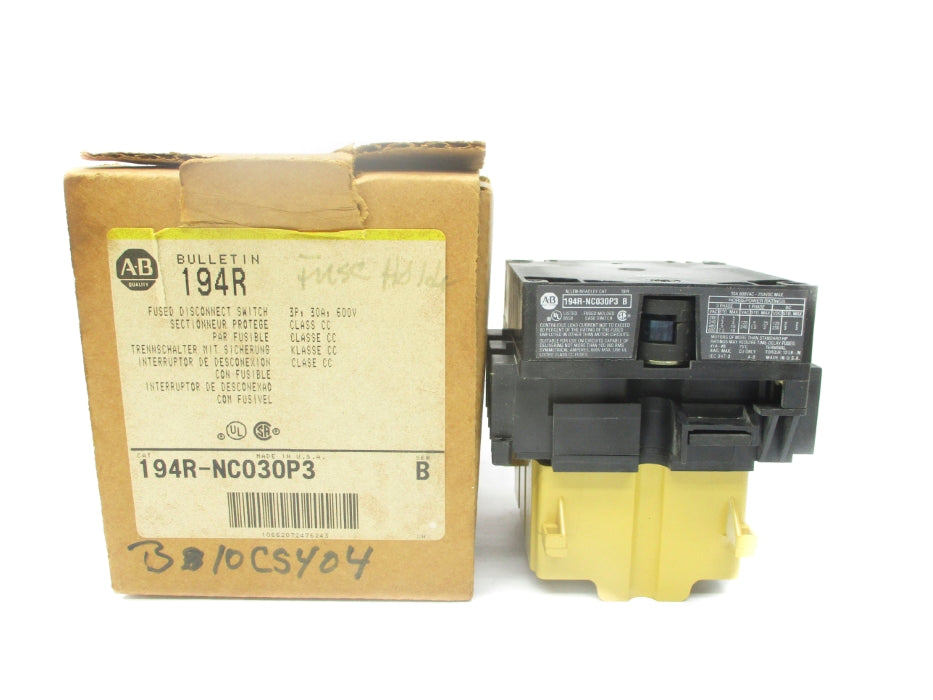 ALLEN BRADLEY 194R-NC030P3 SER. B (BR/YL) NSMP