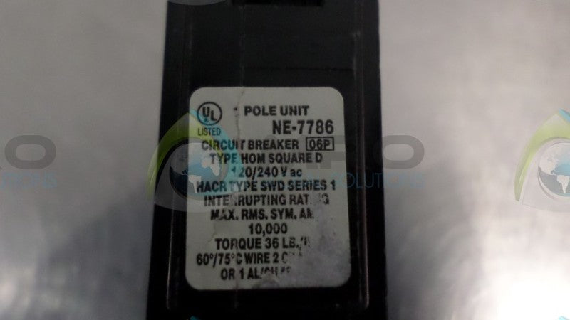 SQUARE D NE-7786 CIRCUIT BREAKER *USED*