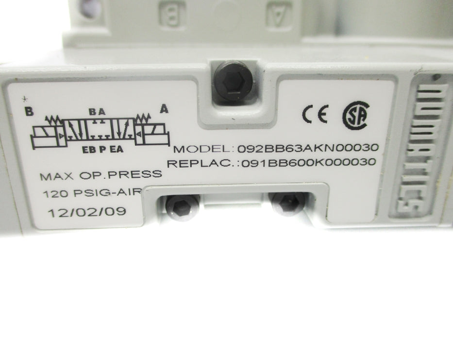 NUMATICS 091BB600K000030 120PSI NSNP