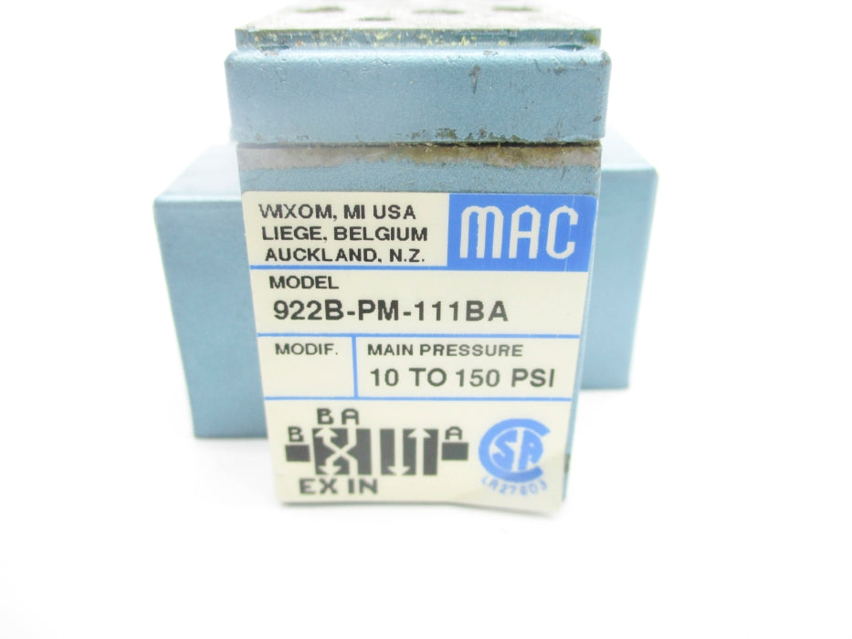 MAC 922B-PM-111BA 10-150PSI (AS PICTURED) UNMP