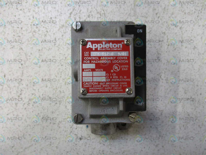 APPLETON EFK-R12-0 CONTROL ASSEMBLY COVER *NEW NO BOX*