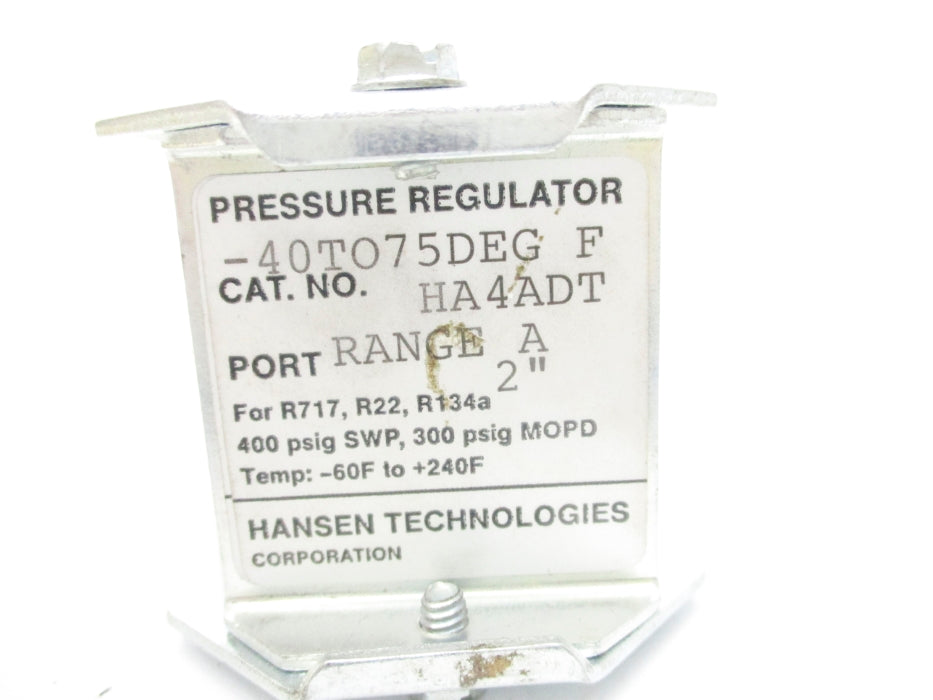 HANSEN TEHNOLOGIES 70-0271 HA4ADT 400PSIG 115V NSNP
