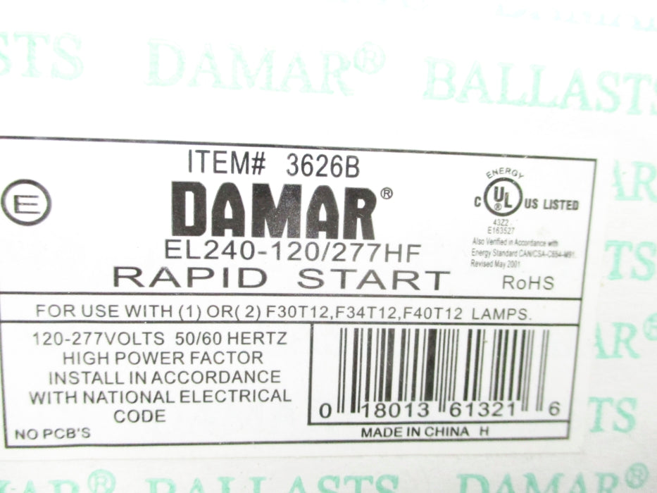 DAMAR 3626B EL240-120/277HF NSMP