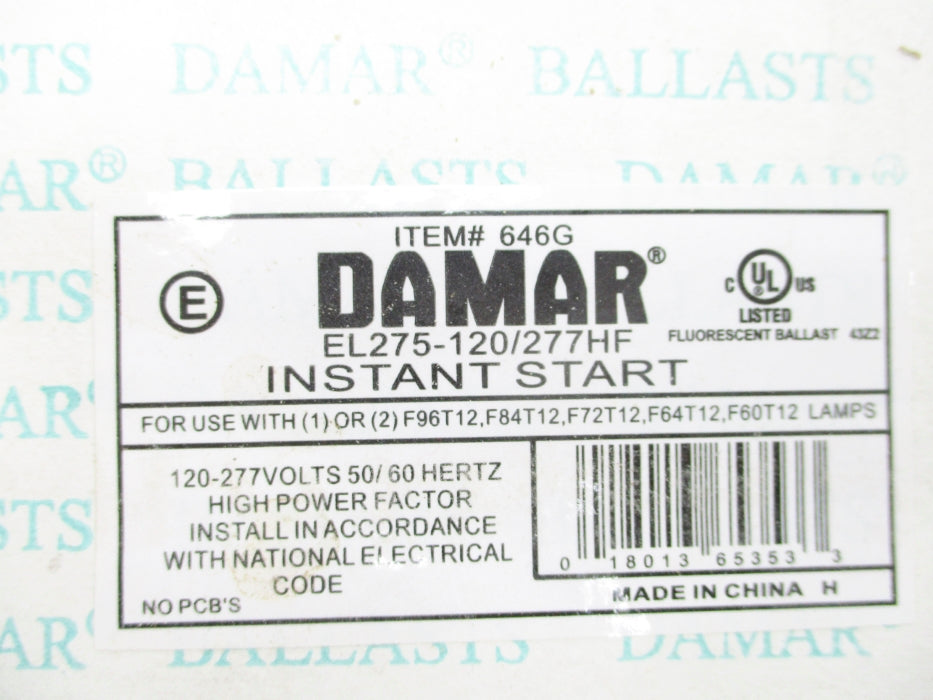DAMAR 646G EL275-120/277HF NSMP