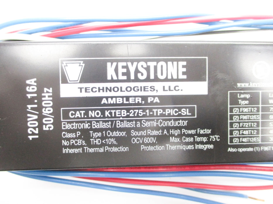 KEYSTONE KTEB-275-1-TP-PIC-SL NSNP