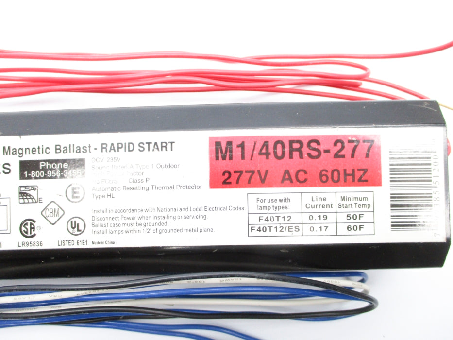 HOWARD INDUSTRIES M1/40RS-277 UNMP