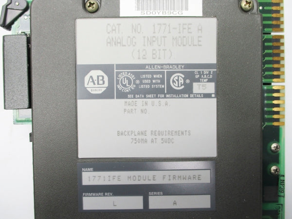 ALLEN BRADLEY 1771-IFE SER. A F/W L 5VDC NSNP