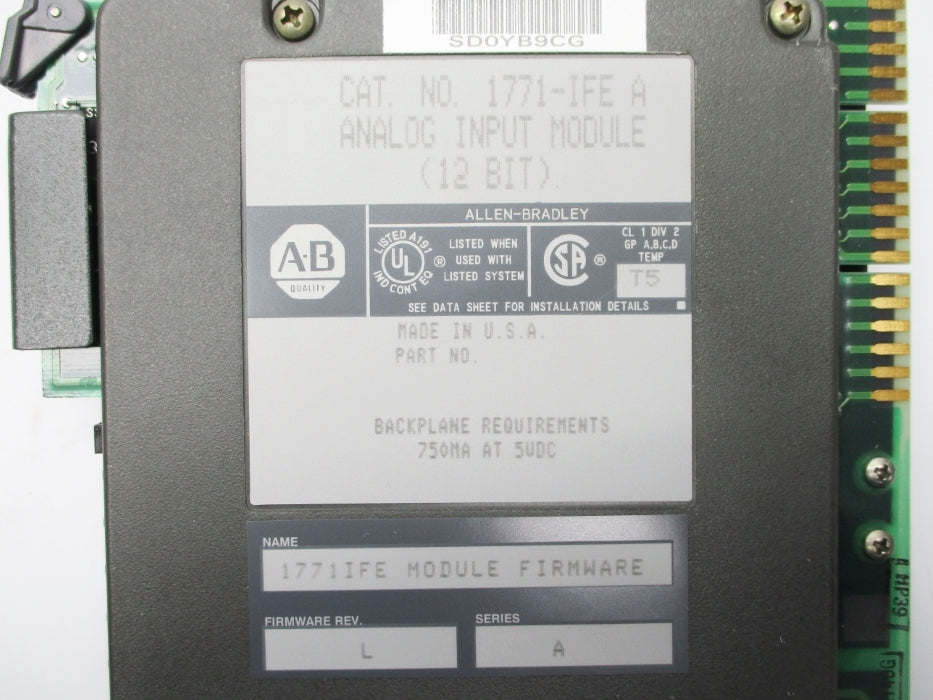 ALLEN BRADLEY 1771-IFE SER. A F/W L 5VDC NSNP
