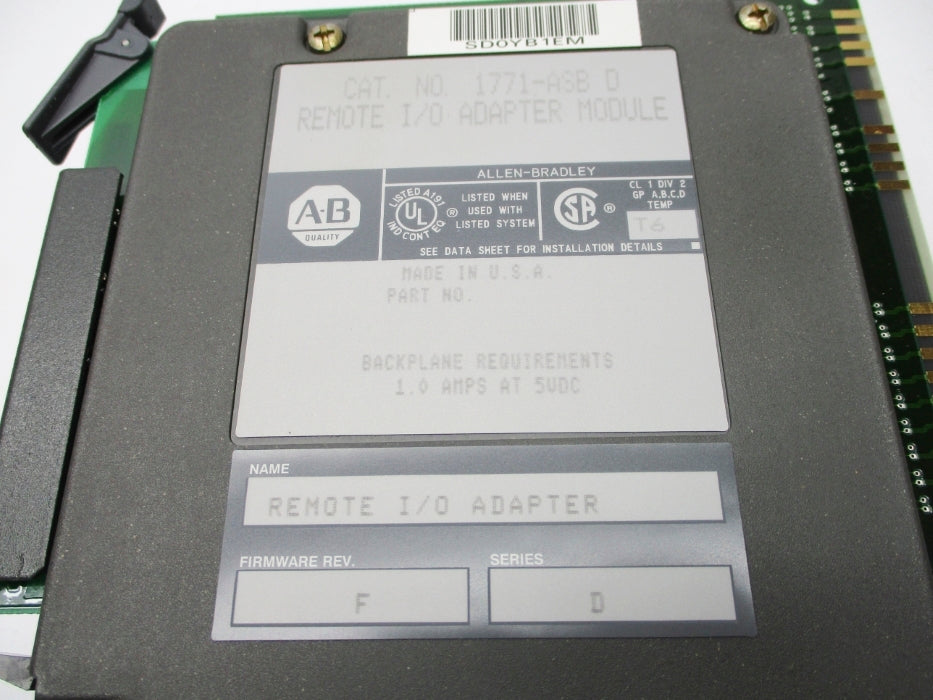 ALLEN BRADLEY 1771-ASB SER. D F/W F NSNP