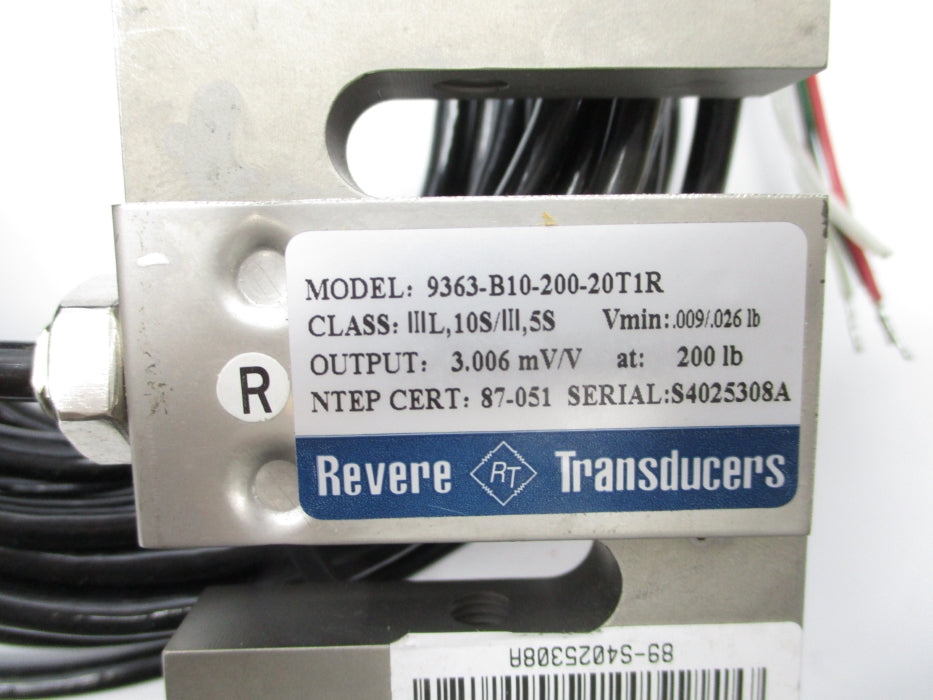 REVERE TRANSDUCERS 9363-B10-200-20T1R NSNP