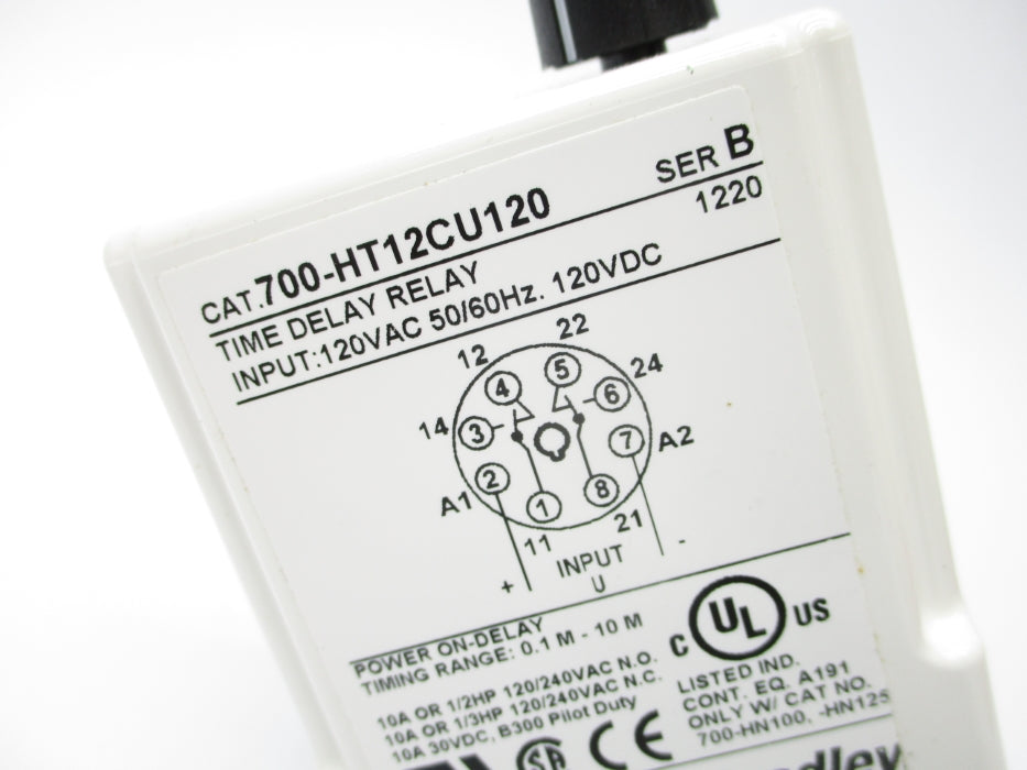 ALLEN BRADLEY 700-HT12CU120 SER. B 120VAC 0.1-10M NSNP
