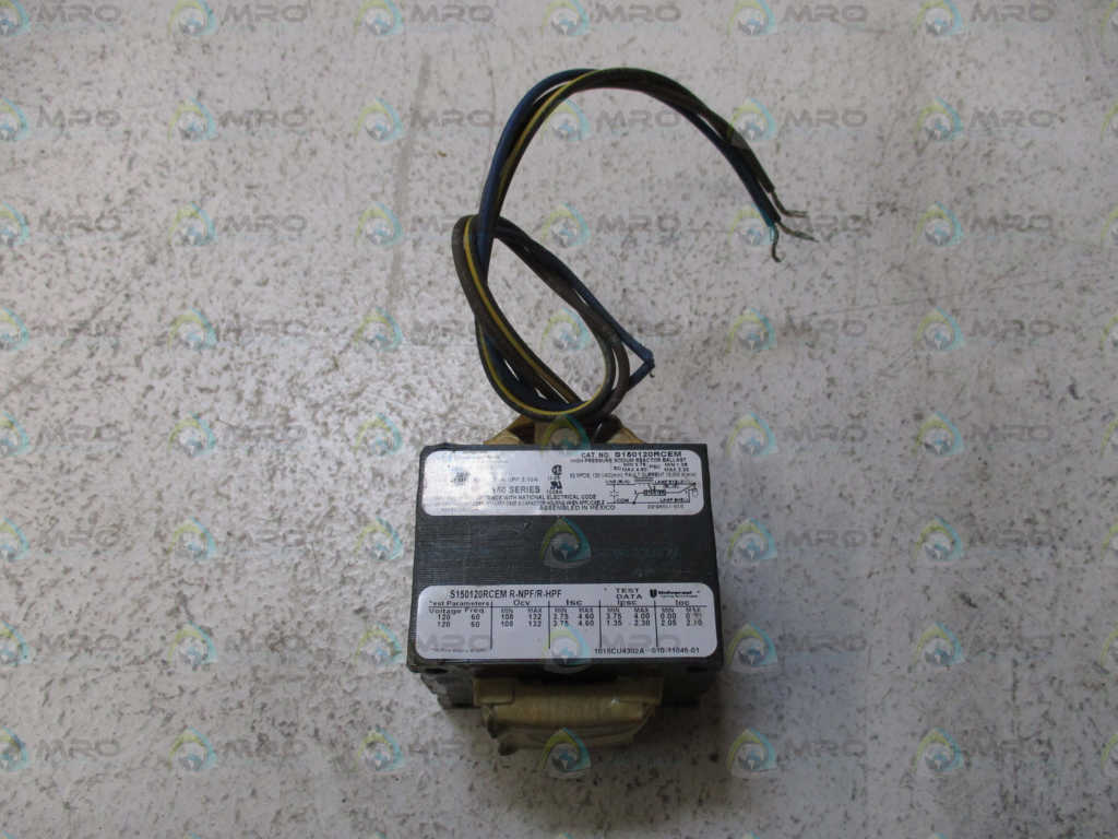 UNIVERSAL LIGHTING S150120RCEM HIGH PRESSURE REACTOR BALLAST *USED*