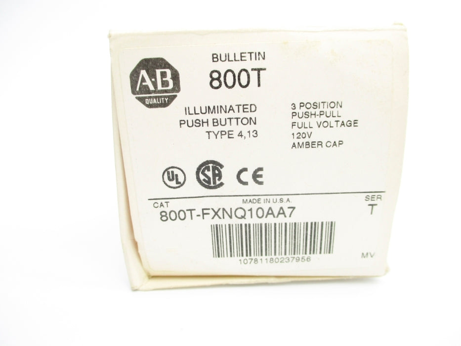 ALLEN BRADLEY 800T-FXNQ10AA7 SER. T (WH) NSMP