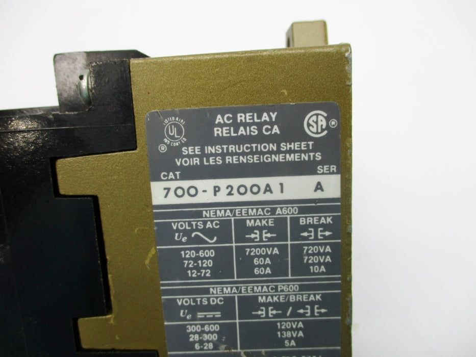 INDUSTRIAL SPARE PART 700-P200A1 SER. A 200-208V (AS PICTURED) UNMP