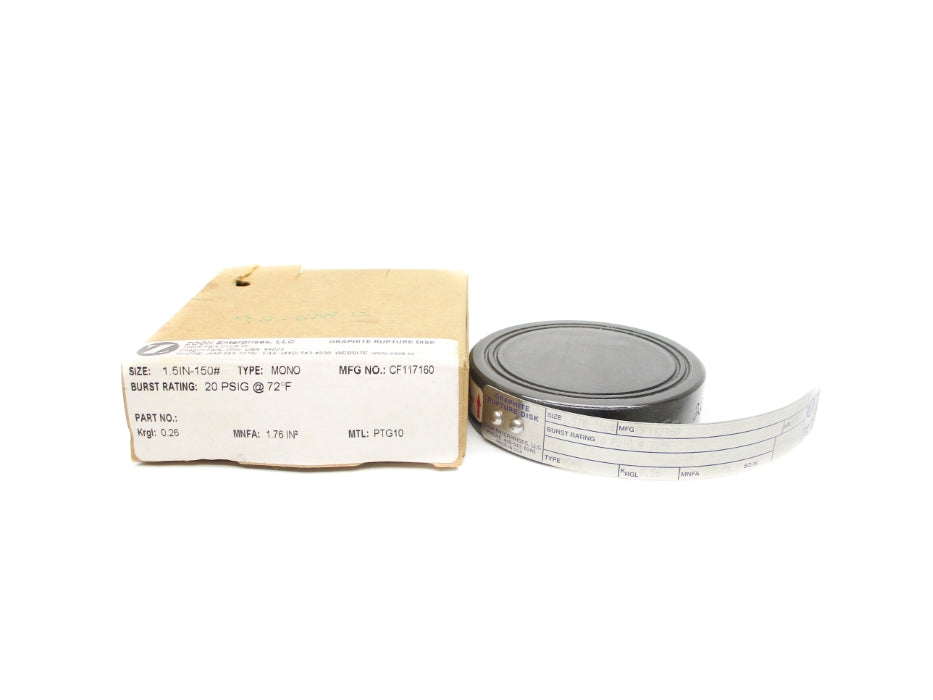 ZOOK ENTERPRISES CF117160 20PSIG NSMP