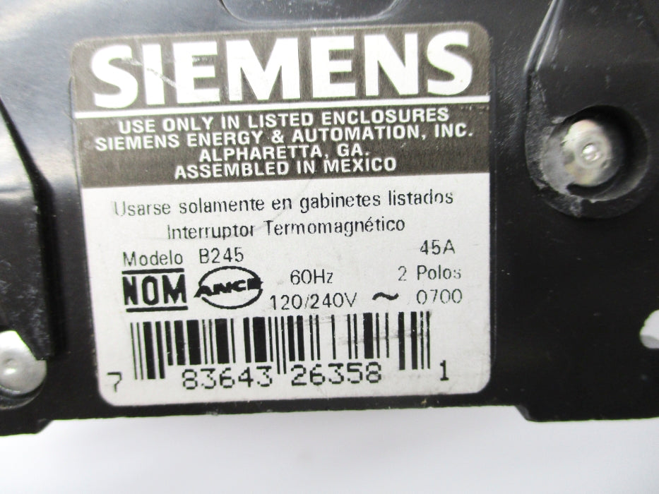 SIEMENS B245 45A 120/240V UNMP