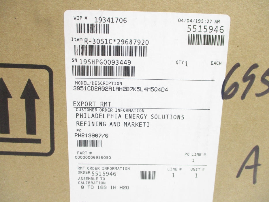 EMERSON 3051CD2A02A1AH2B7K5L4M5Q4D4 NSFS