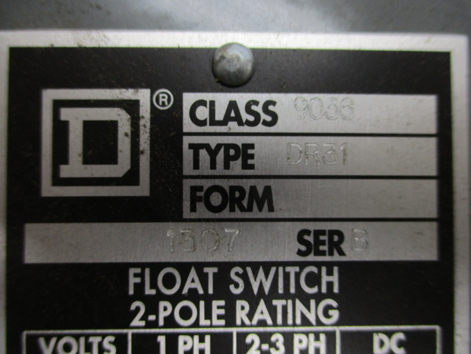 SQUARE D 9036DR31 SER. B NSMP