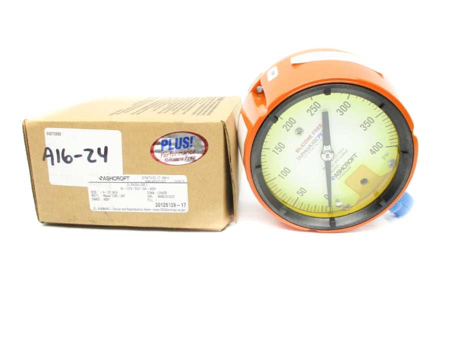 ASHCROFT 45-1279-PSH-04L-400# 0-400PSI NSMP
