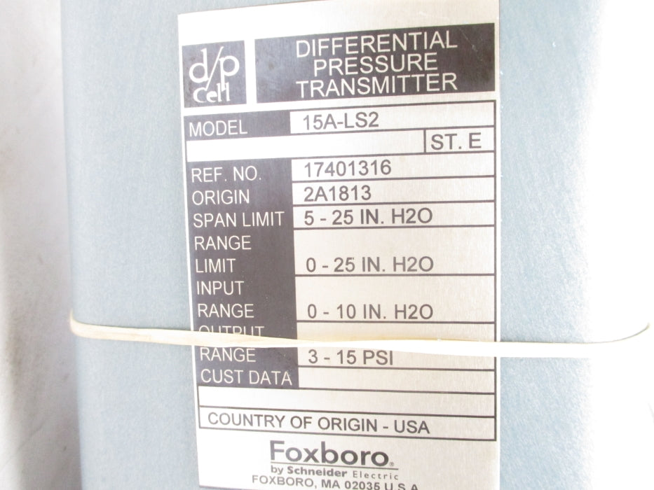 FOXBORO 15A-LS2 3-15PSI NSMP
