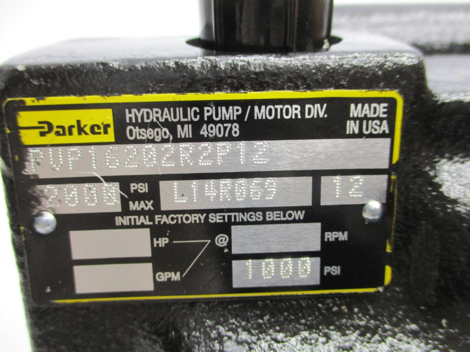PARKER PVP16202R2P12 2000PSI NSNP