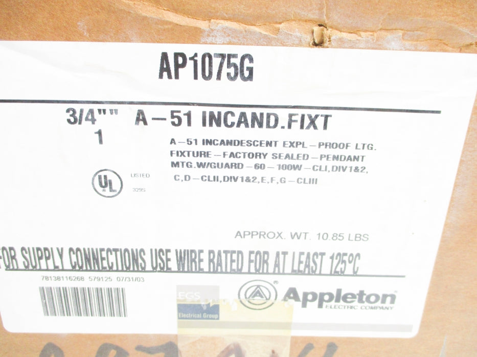 APPLETON AP1075G NSMP