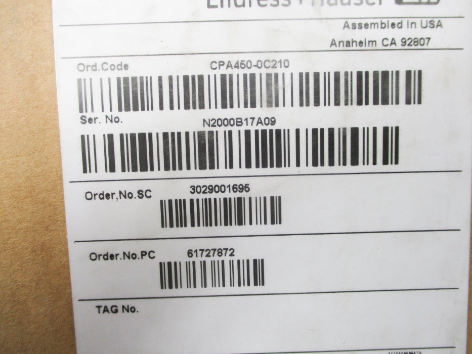 ENDRESS+HAUSER CPA450-0C210 NSFS