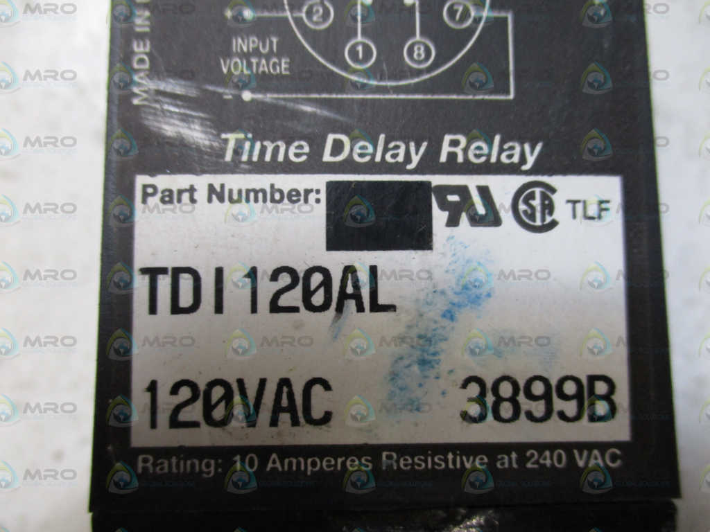 SSAC DIGI-SET TDI120AL TIME DELAY RELAY 120VAC *USED*