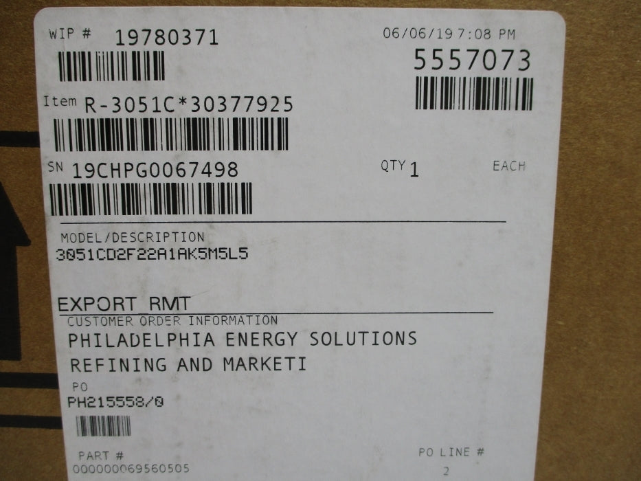ROSEMOUNT 3051CD2F22A1AK5M5L5 NSMP