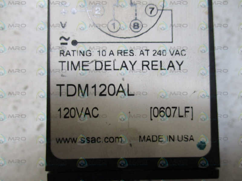 ABB DIGI-SET TDM120AL TIME DELAY RELAY 120VAC *USED*