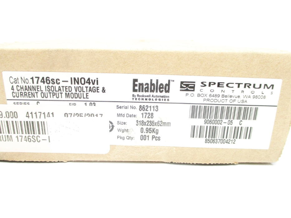 SPECTRUM CONTROLS 1746SC-INO4VI SER. C NSFS