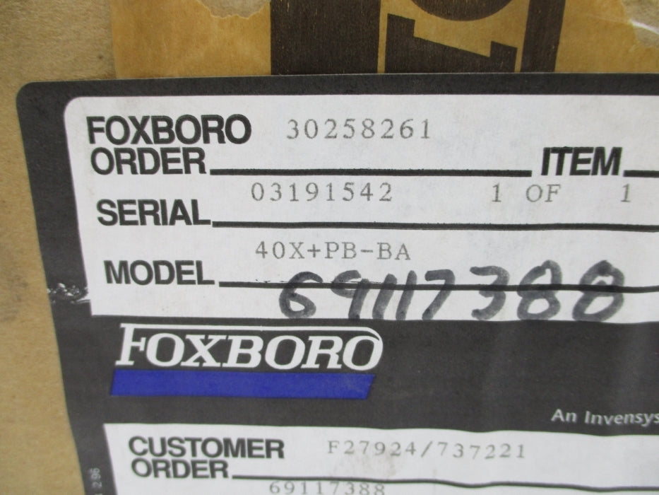 FOXBORO 40X+PB-BA 0-20PSIG NSMP