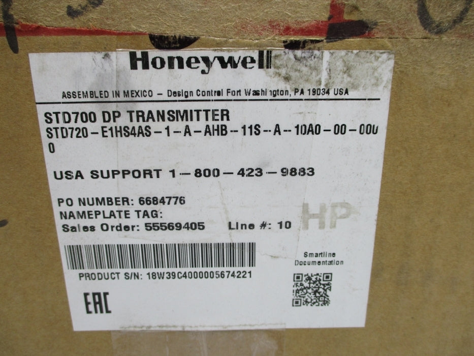 HONEYWELL STD720-E1HS4AS-1-A-AHB-11S-A-10A0-00-0000 NSMP