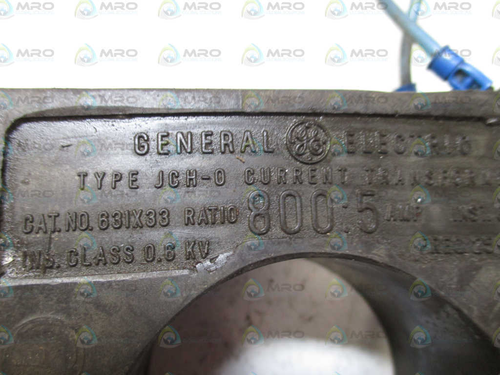 GENERAL ELECTRIC TYPE JCH-0 631X33 CURRANT TRANSFORMER 800:5A *USED*