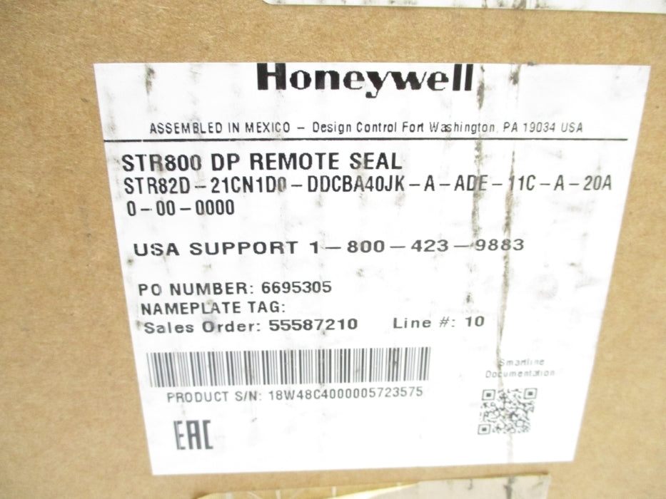 HONEYWELL STR82D-21CN1D0-DDCBA40JK-A-ADE-11C-A-20A-0-00-0000 NSMP