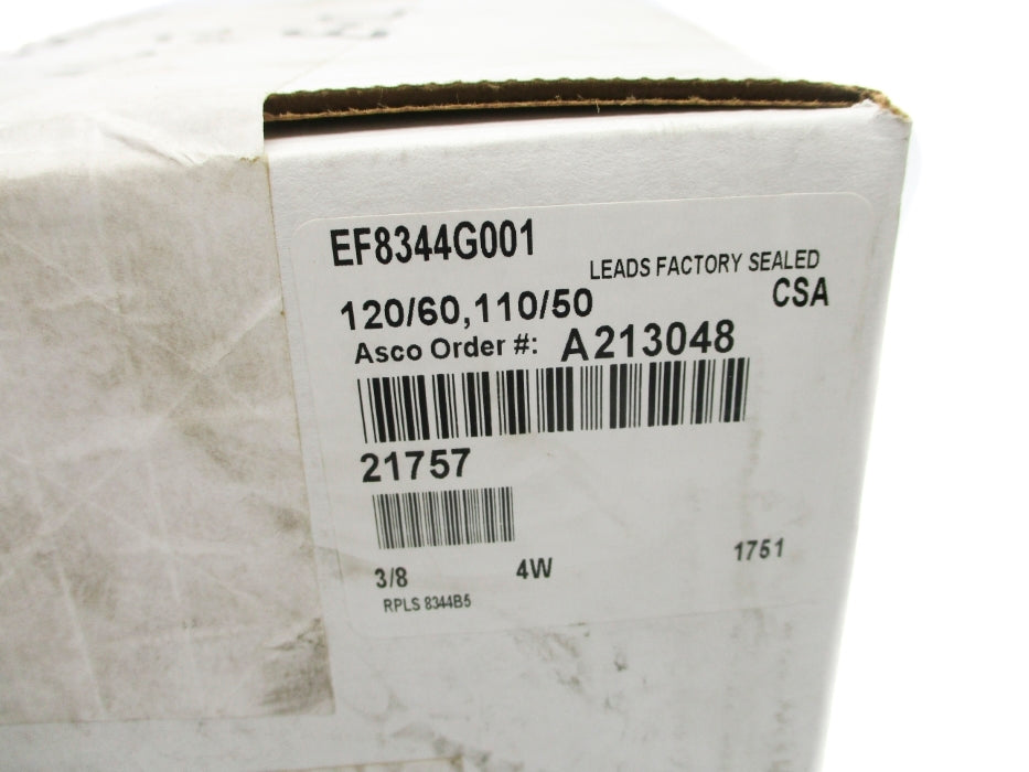 ASCO EF8344G001 110/120V 3/8" NSFS