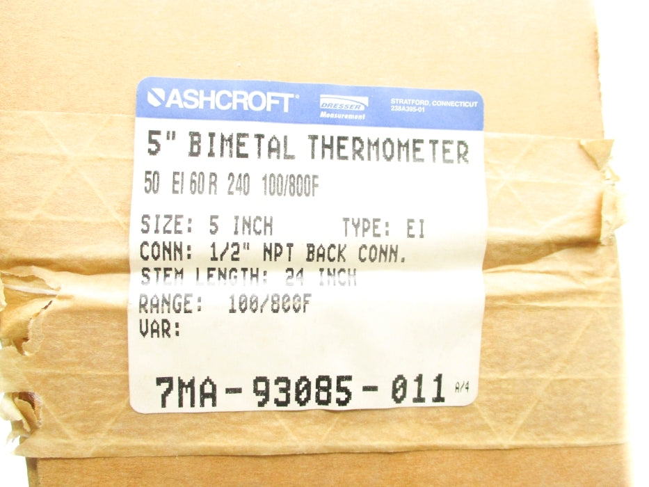 ASHCROFT 7MA-93085-011 NSFS