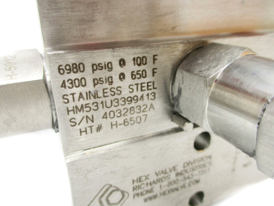 HEX VALVES HM531U3399413 4300/6980PSIG NSMP