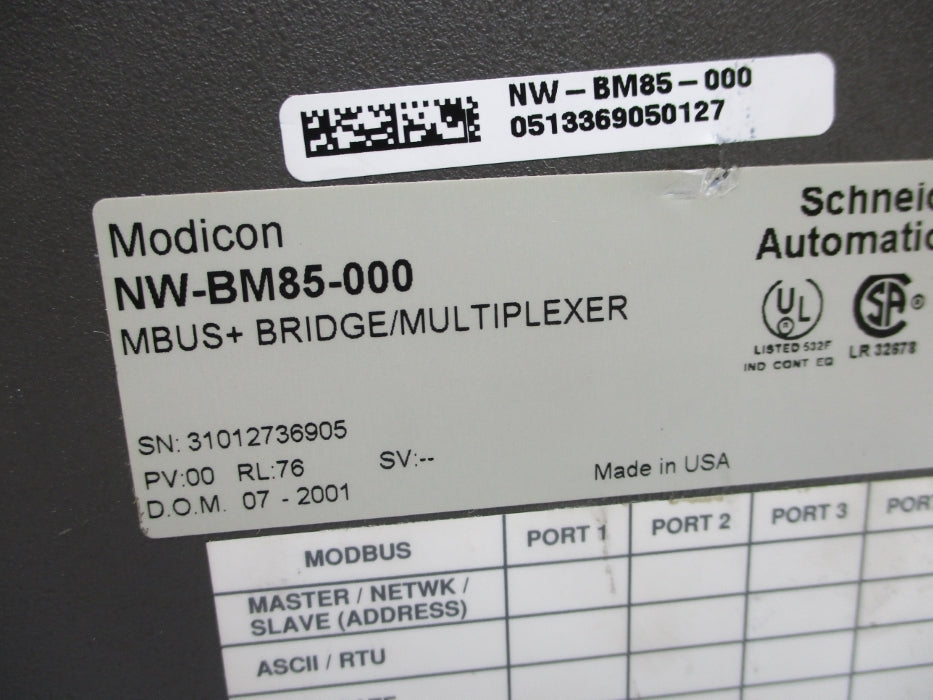 SCHNEIDER ELECTRIC NW-BM85-000 NSNP