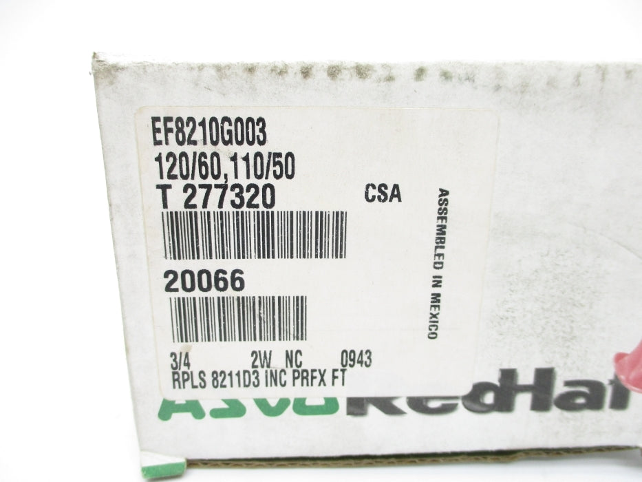 ASCO EF8210G003 110/120V 5-250PSI 3/4" NSMP